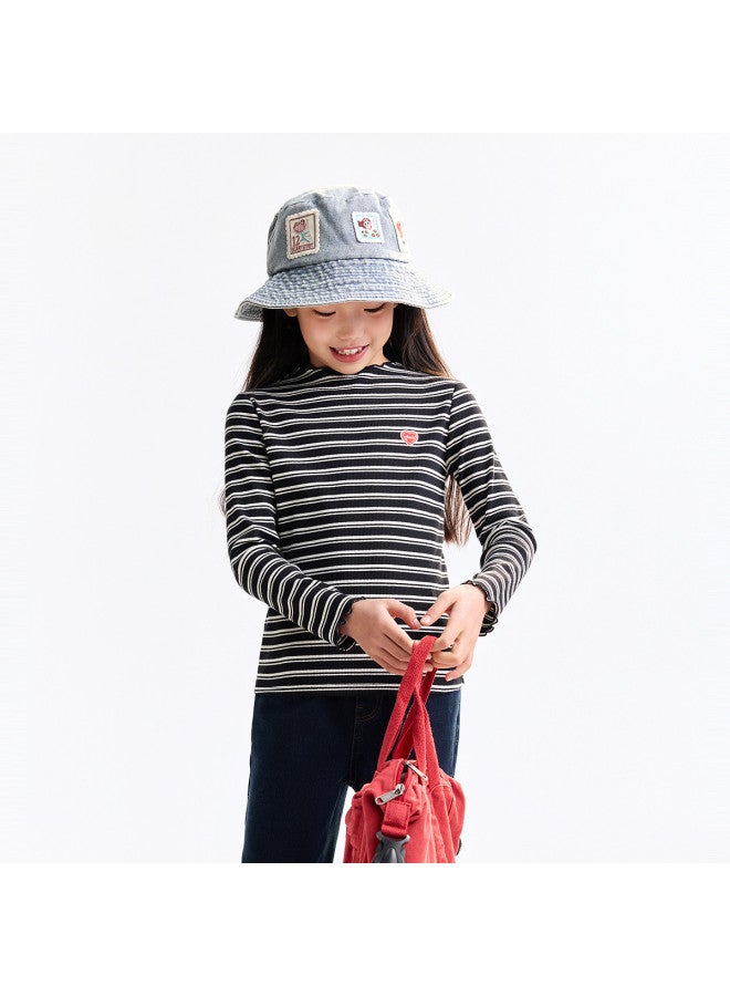 Annil Girls' Mid-neck Long-sleeve Knitted Sweater - 2025 Autumn New Arrival - Image 2
