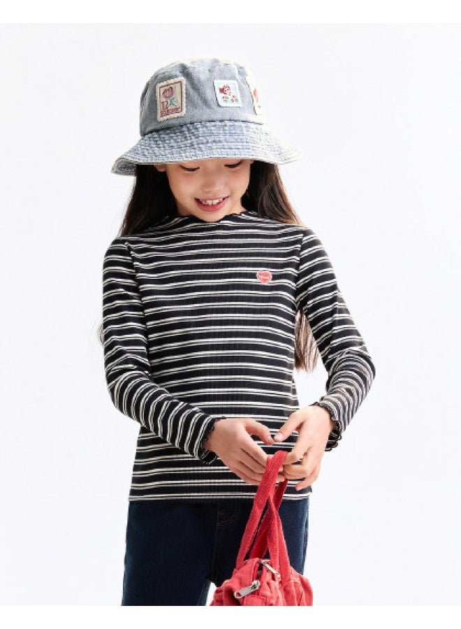 Annil Girls' Mid-neck Long-sleeve Knitted Sweater - 2025 Autumn New Arrival - Image 1