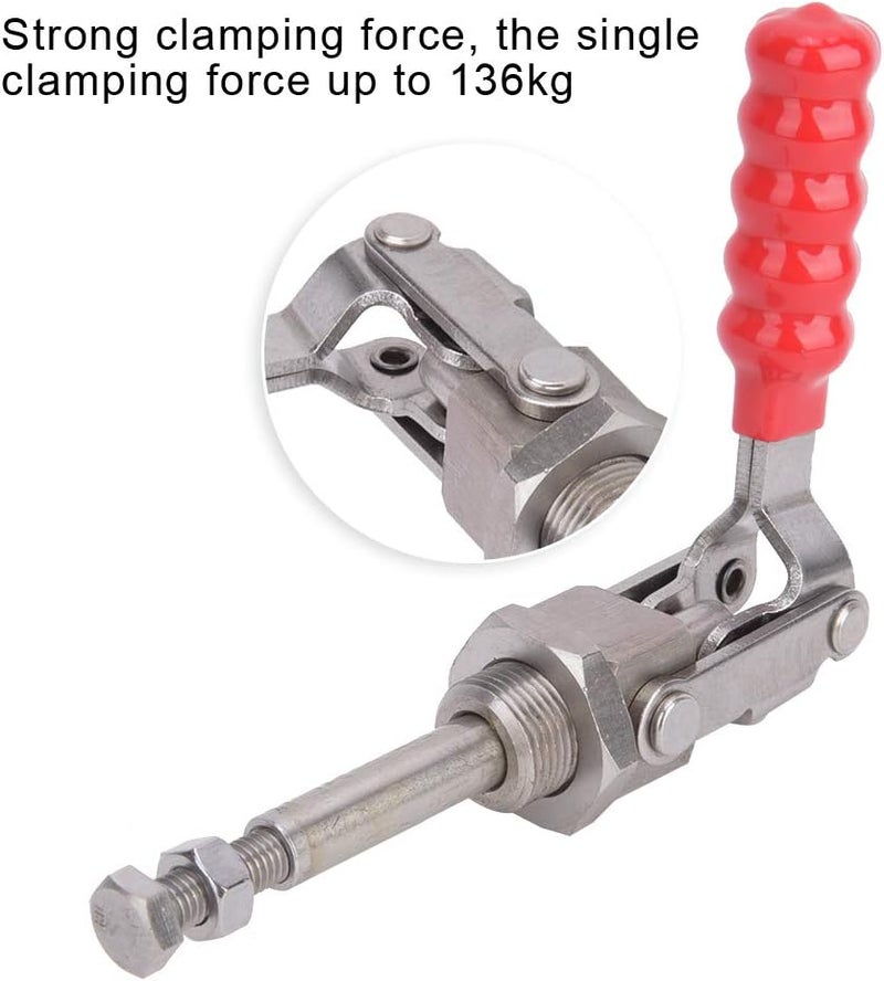 Quick Toggle Clamp, Stainless Steel Push Pull Type Handle Fixture, 136KG Clamping Force, 3.0mm Thick Plate, 180 Degree Smooth Operation for Heavy Workpieces - Image 5