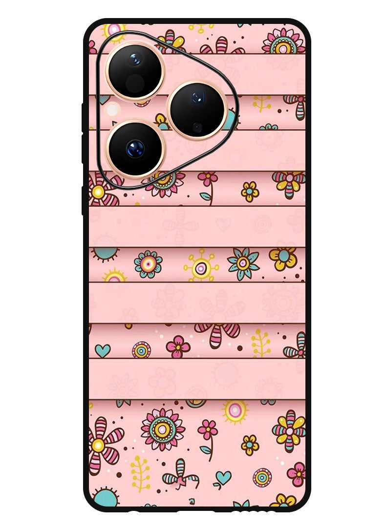 Theodor Case Compatible with Huawei Pura 80 6.6 Inch Protection Shockproof Bumper Cover Small Flowers - Image 1
