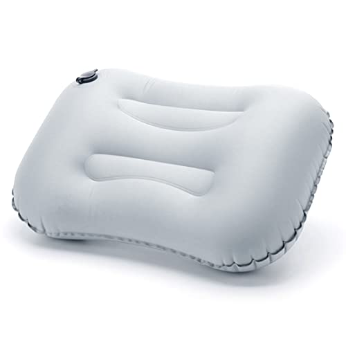 PALAY® Travel Air Pillow, Ultralight Inflatable Camping Travel Pillow, Ergonomic Inflating Pillows for Neck Lumbar Support While Camp, 50×35CM, White - Image 1