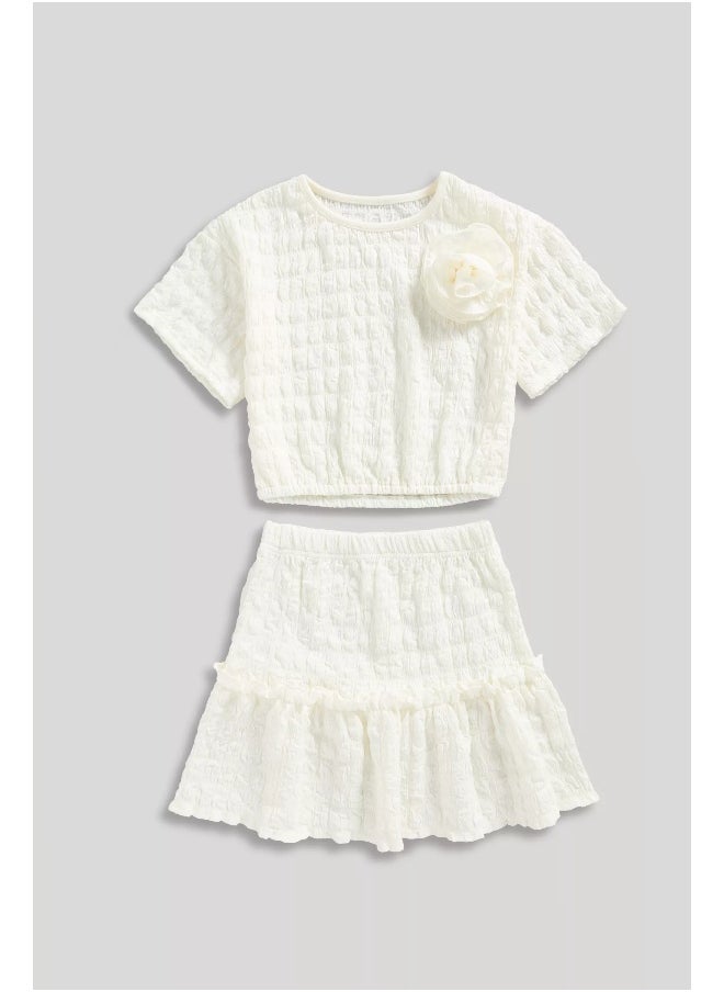 mothercare Bubble Jersey Top and Skirt Set  - Image 1