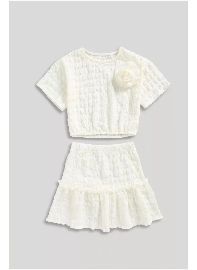 mothercare Bubble Jersey Top and Skirt Set