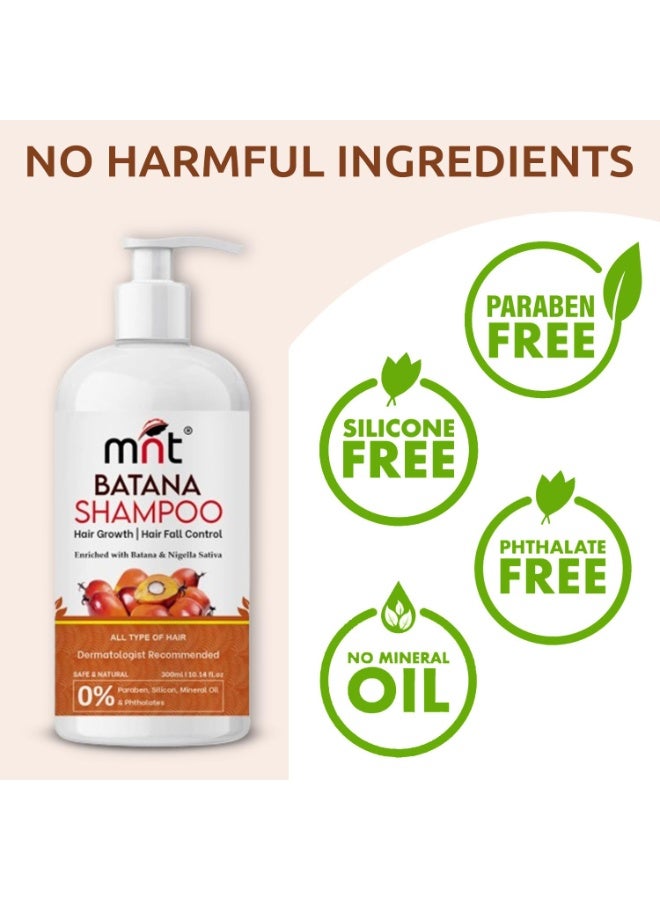 MNT Batana Shampoo with Methi Dana & Curry Leaf for Hair Fall & Dandruff Control | Strengthens and Reduces Breakage | Helps Repair Damaged Hair & Split ends | Promotes Voluminous & Thick Hair| 300 ml - Image 3