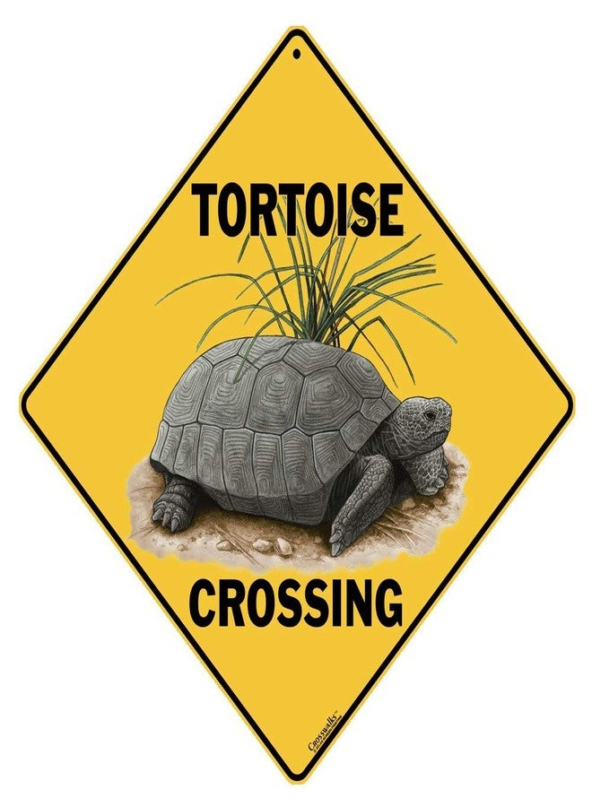 CROSSWALKS Tortoise Crossing 12" X 12" Aluminum Sign (X285) - Image 1