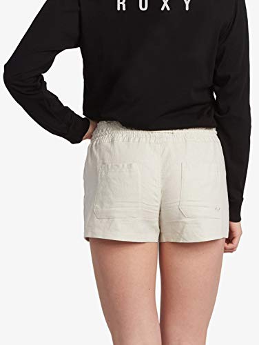 Roxy Womens Oceanside - Linen Beach Shorts - Women - XL - Grey Stone XL - Image 4