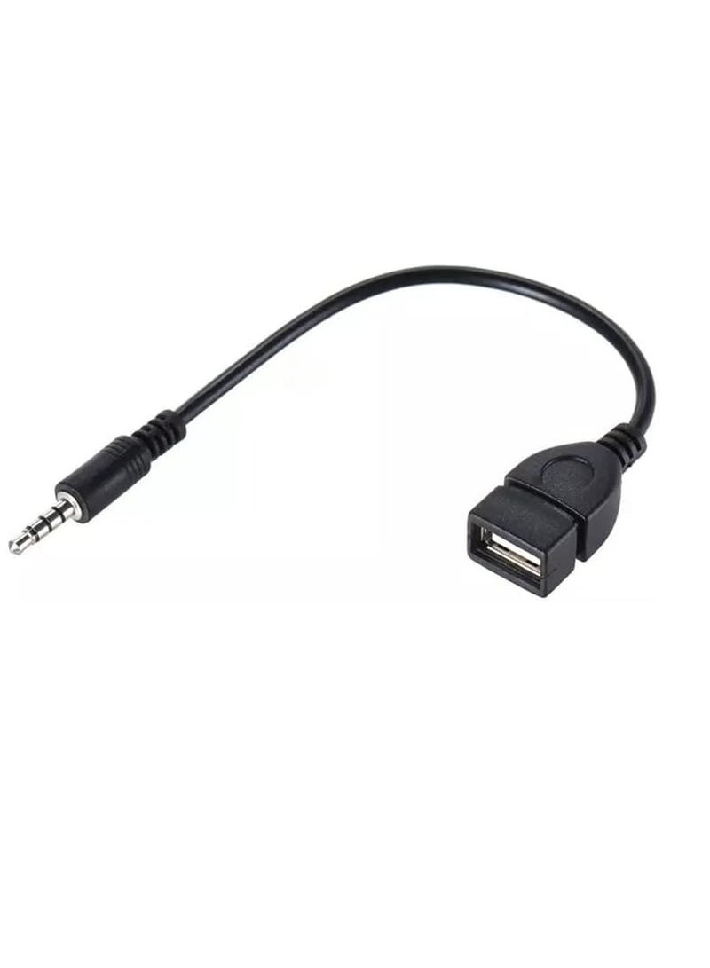 Yesido Car AUX to USB Adapter 3.5mm Male Audio Jack to USB 2.0 Female Converter Cable for Enhanced Connectivity  - Image 2