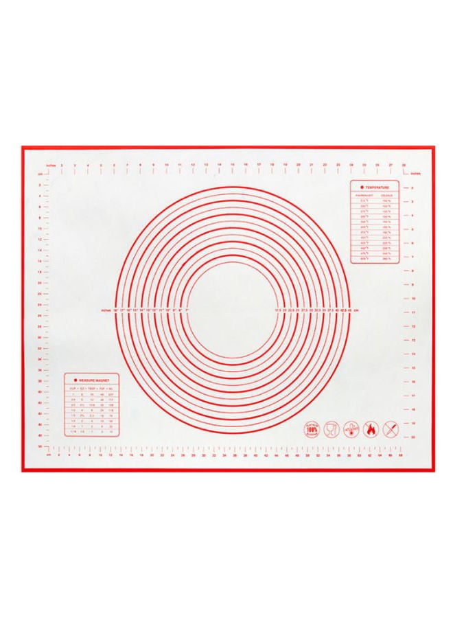 NIBEMINENT Anti-Slip Baking Mat Red/White 50 x 70centimeter  - Image 1