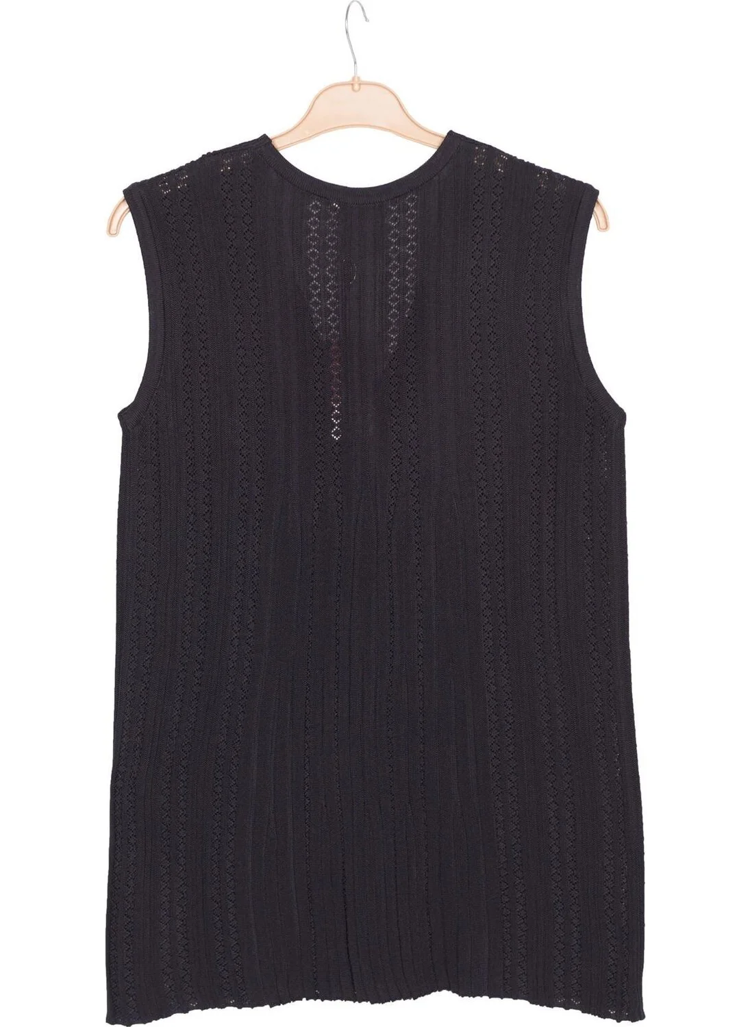 Hesna Accordion Knit B.b. Navy Blue Vest