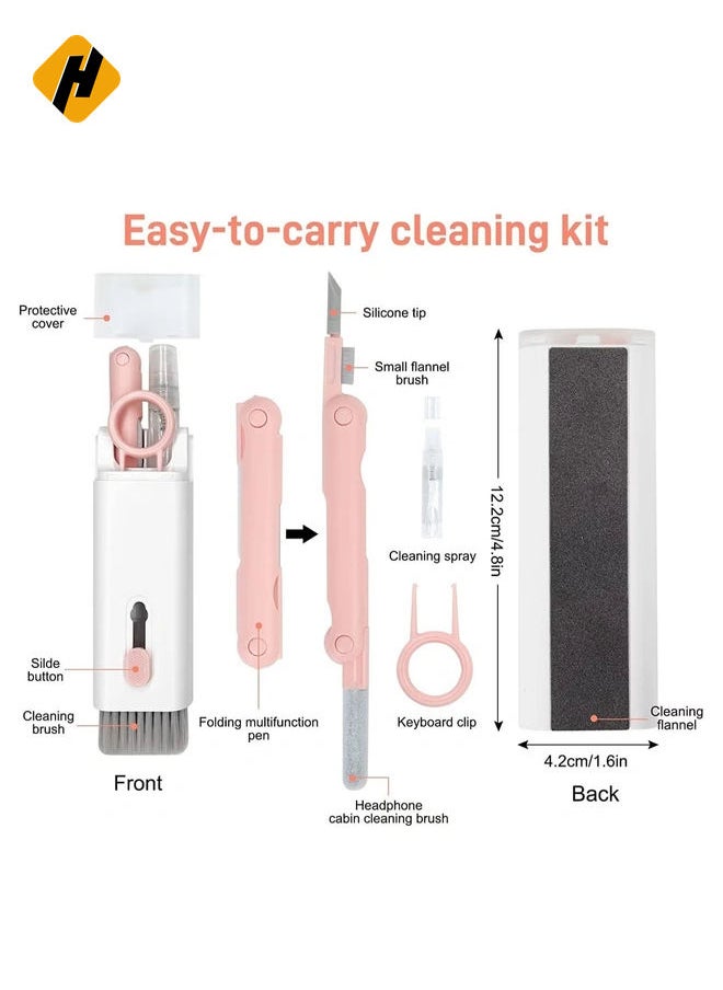 HuHa - 7-in-1 Electronic Cleaner Kit - Portable Cleaning for Airpods Laptop, Keyboard, with Cleaning Pen Brush Spray for Phone iPad Computer Screen/Keyboard/Headphones/Bluetooth Earphones - Image 1