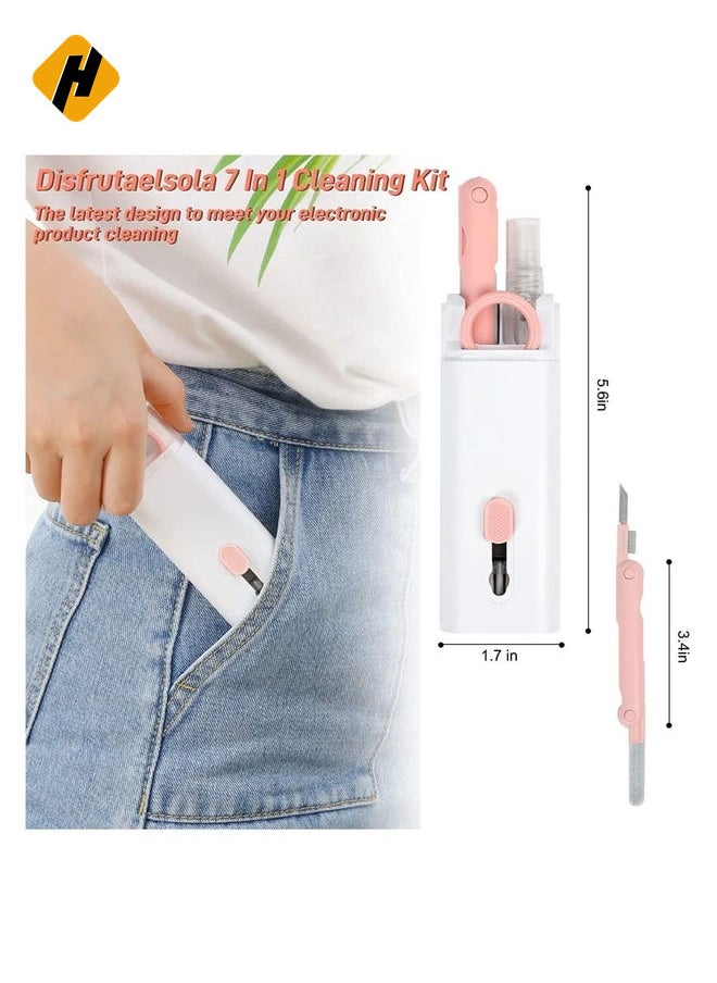 HuHa - 7-in-1 Electronic Cleaner Kit - Portable Cleaning for Airpods Laptop, Keyboard, with Cleaning Pen Brush Spray for Phone iPad Computer Screen/Keyboard/Headphones/Bluetooth Earphones - Image 1