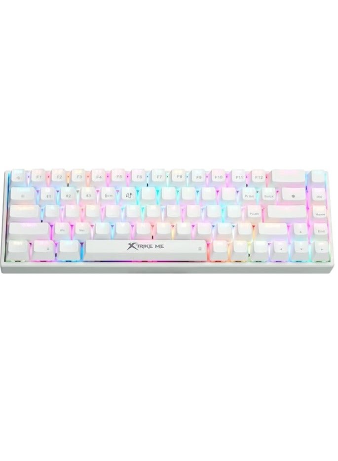 إكسترايك-مي لوحة مفاتيح ألعاب ميكانيكية لاسلكية ثلاثية الوضع GK-994W WH 60% بمفاتيح حمراء - Image 3