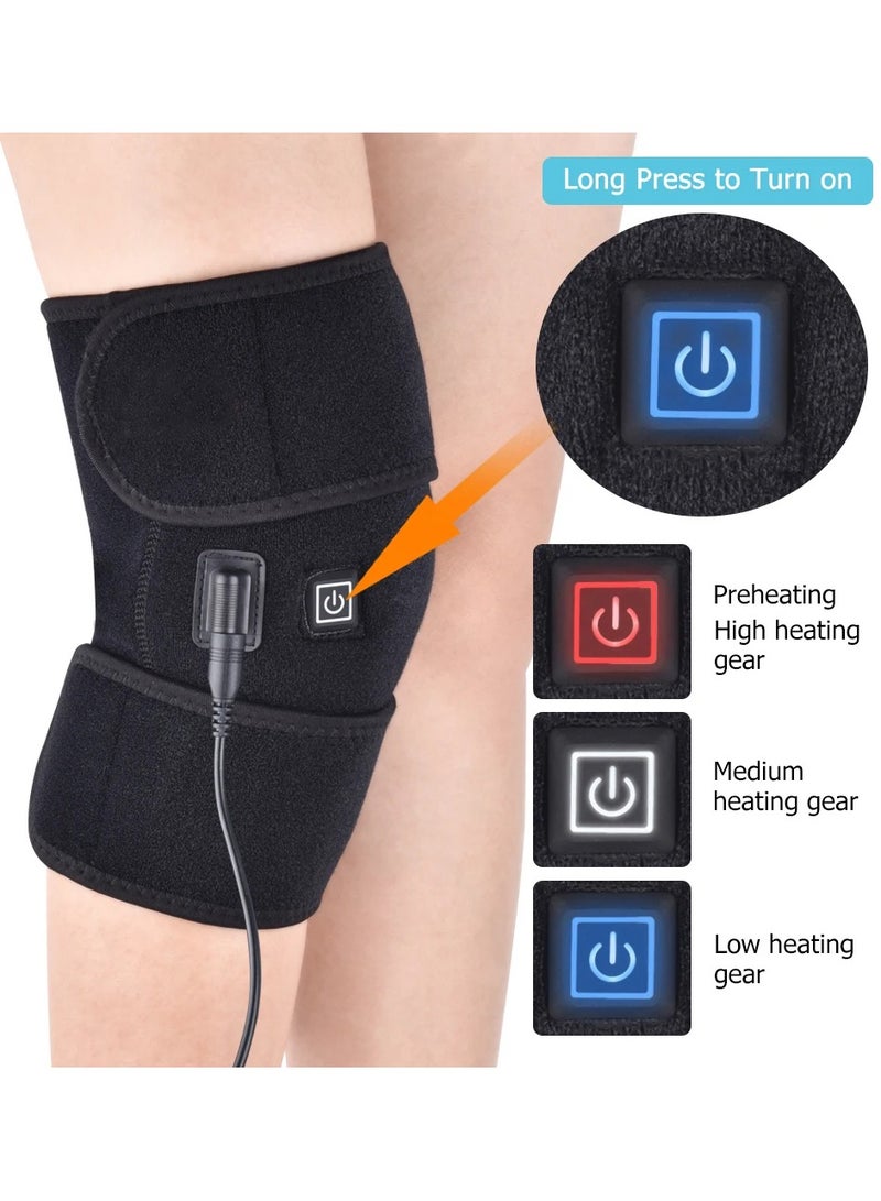 DubaiGallery Electric Heated Knee Pad Warm Leg Wrap Belt Brace Arthritis Pain Relief - Image 1