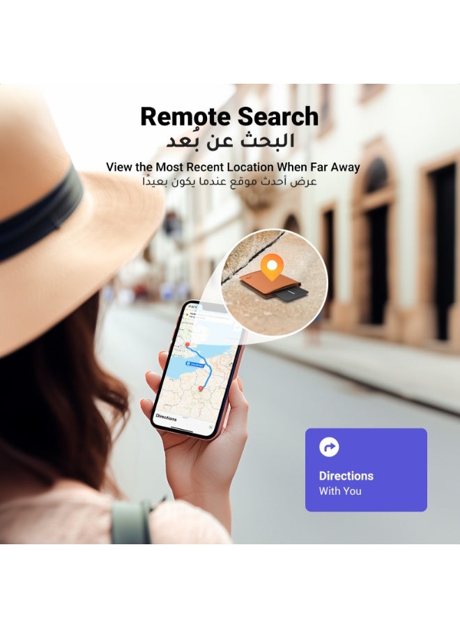 يو جرين FineTrack جهاز التتبع الذكي، متوافقة مع Apple Find My وiOS فقط، نحيف للغاية بسمك 1.7 مم محدد المحفظة بطاقة أمتعة قابلة لإعادة الشحن صوت تنبيه مقاوم للماء IP68 جهاز تحديد الموقع للمحافظ والمفاتيح - Image 5