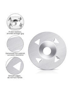 SUNSAR 200 Pcs 1-1/4 Inch Galvanized Steel Washer for Installation of Foam Board Washers Fasteners Panels, with Two Claws Design Galvanized Steel Washer for Repair and Fixed  - Image 3