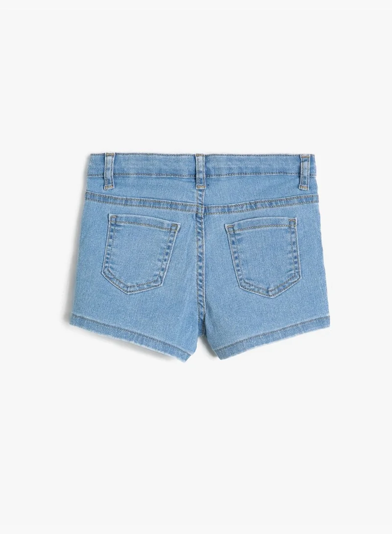 كوتون Embellished Jean Short