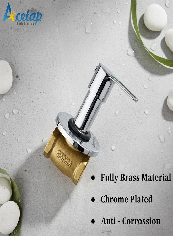 Acetap ACE - 02 Series Brass 25mm (1 Inch) Concealed Flush Valve, Chrome-Plated Toilet On/Off Valve with Wall Flange, Female Thread, Easy Installation, Durable Water Control Tap (Pack of 1 Pcs) - Image 3