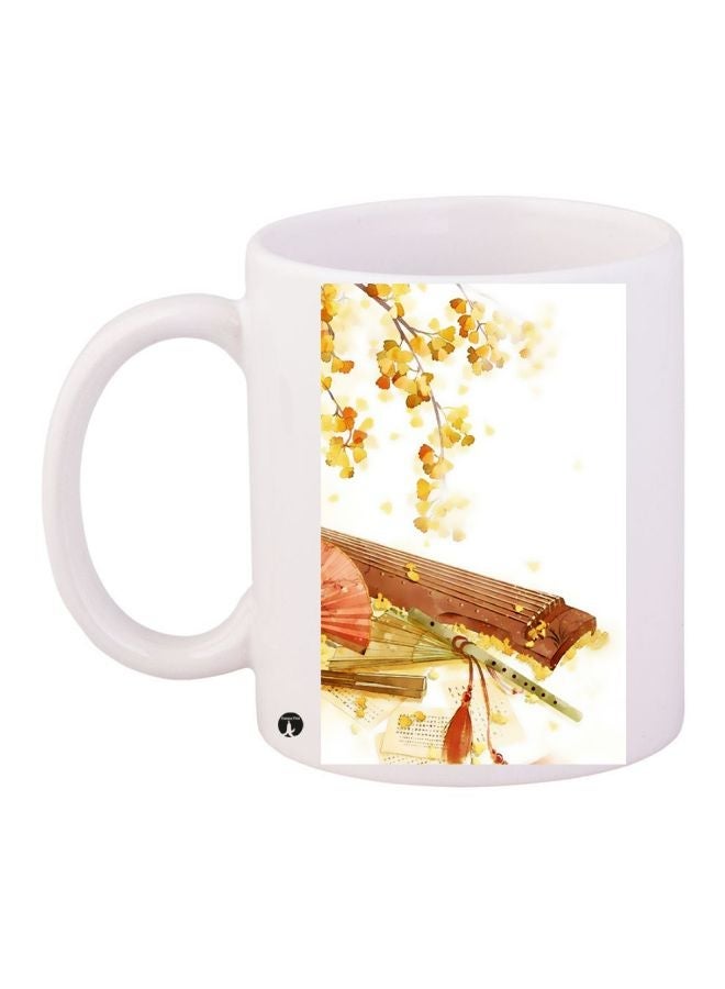 RYN Music Printed Coffee Mug White/Brown 11ounce