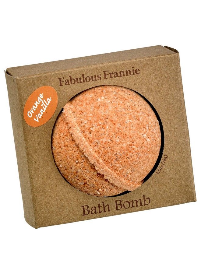 Fabulous frannie Orange Vanilla Natural Handmade Bath Bomb Set Rich in Essential Oil Mineral Salt Coconut Oil Witch Hazel Fizzies to Moisturize Skin 25oz - Image 1