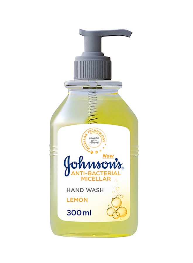Johnson's Anti-Bacterial Micellar Hand Wash Lemon Multicolour 300ml - Image 1
