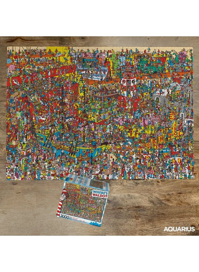 Aquarius Where'S Waldo (3000 Piece Jigsaw Puzzle) Officially Licensed Where'S Waldo Merchandise & Collectibles Glare Free Precision Fit 32 X 45 Inches - Image 4