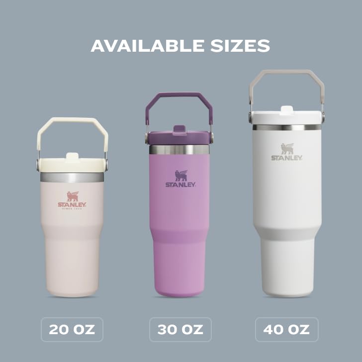 STANLEY IceFlow 2.0 Flip Straw Tumbler with Handle 40 oz | Twist On Lid and Flip Up Straw | Leak Resistant Water Bottle | Insulated Stainless Steel | BPA-Free | Rose Quartz - Image 5