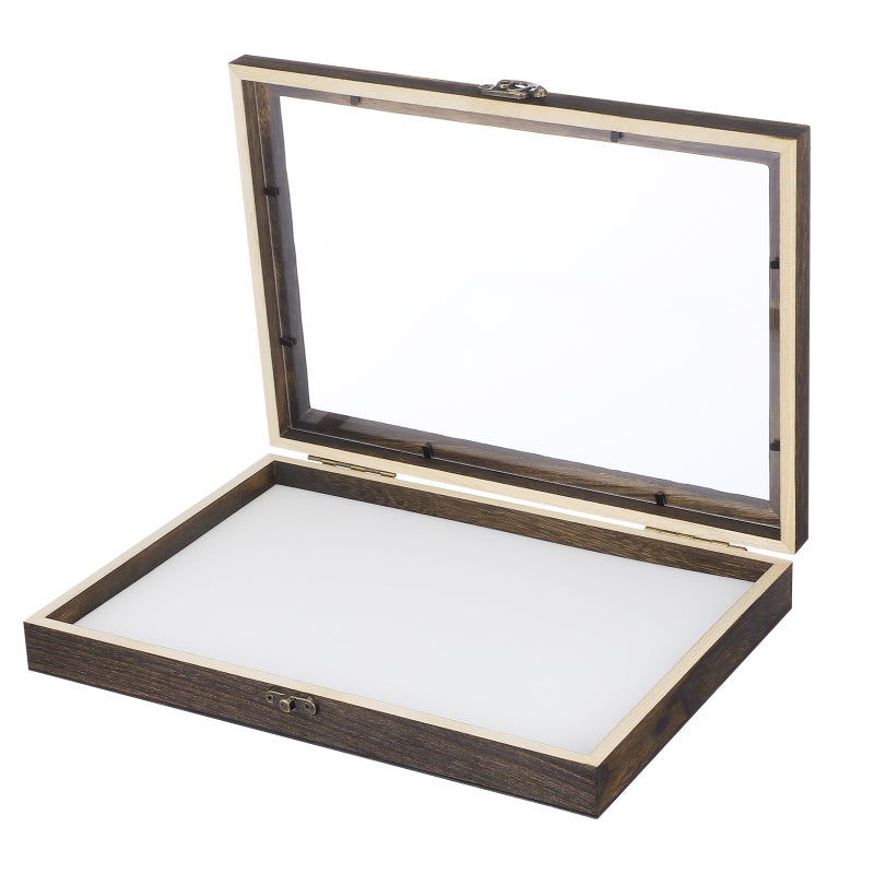 2 Sets Display Box Insect Display Case Box with - 12.18X8.65X1.57in Wood Specimen Storage Frame for Butterfly and Collection - Image 1