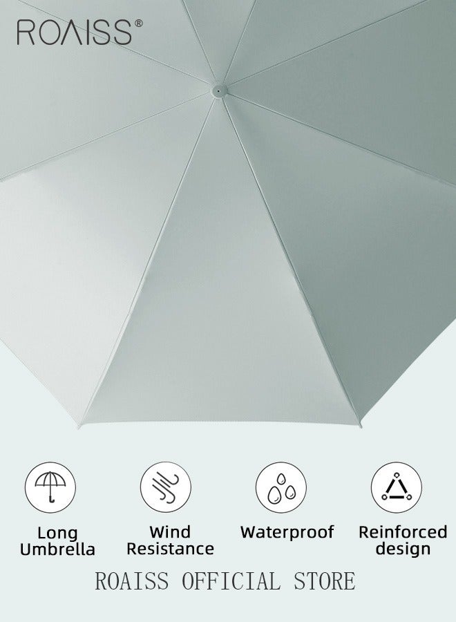 roaiss 8-Bone Automatic Long-Handled Umbrella Vinyl Sunshade Straight Pole Wind-Resistant Reinforced Large Umbrella Sun Protection Uv Protection Upf50 for Sun and Rain - Image 5