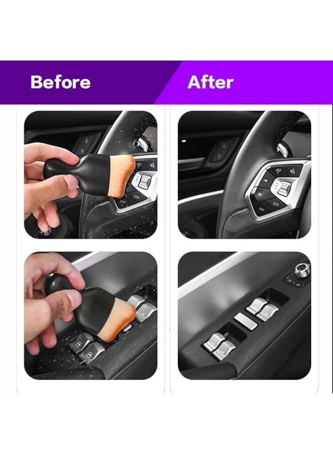 Generic 2 Pcs Soft Car Interior Cleaning Brush, Car Interior Cleaning Tool, Duster, Detailing Brushes for Electronics, Handmade Model, Cellphone, Keyboard, PC, Laptop, Various Products Cleaning Brush  - Image 4