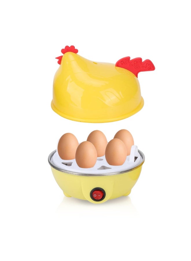 Hen-Shaped Electric Egg Cooker & Boiler, Yellow, 7-Egg Capacity with Auto Shutoff - Image 5