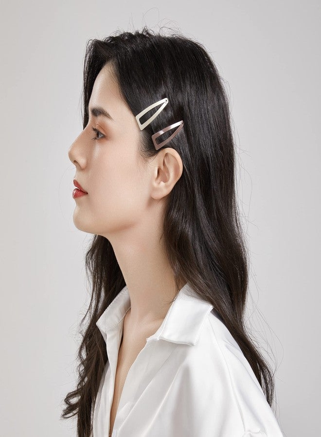 دوفاش مشابك شعر صغيرة مزدوجة التثبيت من دوفاش، 4.5 سم/1.77 بوصة، مشابك شعر معدنية، إكسسوارات للنساء - 6 قطع (ذهبي) - Image 4