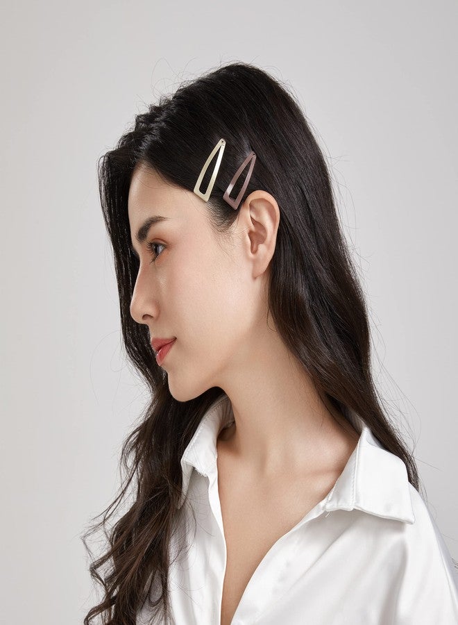 دوفاش مشابك شعر صغيرة مزدوجة التثبيت من دوفاش، 4.5 سم/1.77 بوصة، مشابك شعر معدنية، إكسسوارات للنساء - 6 قطع (ذهبي) - Image 5