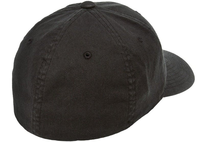 Flexfit 6997 Low Profile Garment Washed Cotton Cap - Small/Medium (Black) - Image 2