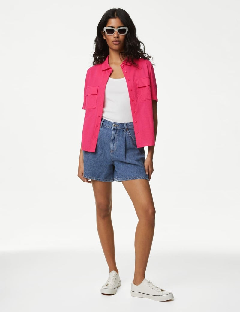 Marks & Spencer Jersey Shirt Pink - Image 4