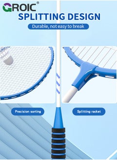 GROIC 2 Pieces Badminton Set, Lightweight Alloy Badminton Racket Including 3 Nylon Badminton and 1 Racket Bags,Outdoor Sports Accessories  - Image 5