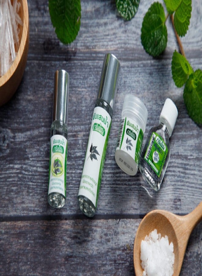 HANI PO™ Green Herbal Ginseng Aroma 8ml Roll on Pack of 2 Pain relief balm | Oil for elder women - Image 4