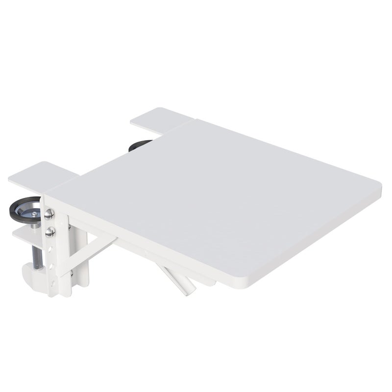 BONTEC Ergonomic Desk Extender Tray, 9.5"x9.1" Table Mount Arm Wrist Rest Shelf, 90Â° Foldable Elbow Support, Clamp on Computer Arm Rest for Desk, Office & Home Use, Durable & Easy to Install - Image 1