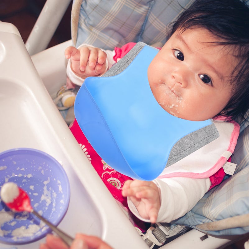 🧸 مريلة أطفال مقاومة للماء بتصميم سيليكون للإطعام وحجز الفتات - Image 3