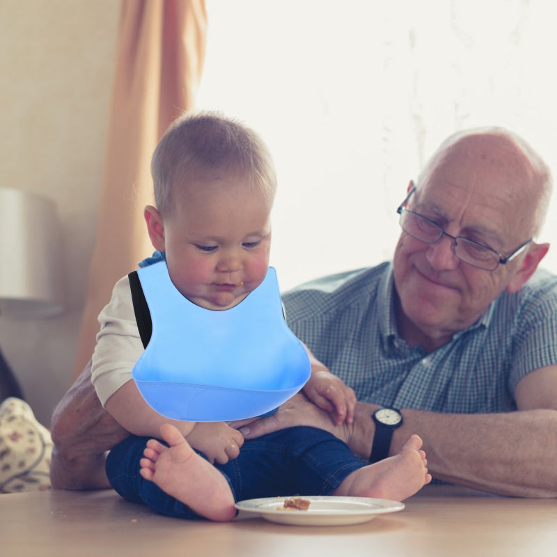 🧸 مريلة أطفال مقاومة للماء بتصميم سيليكون للإطعام وحجز الفتات - Image 2