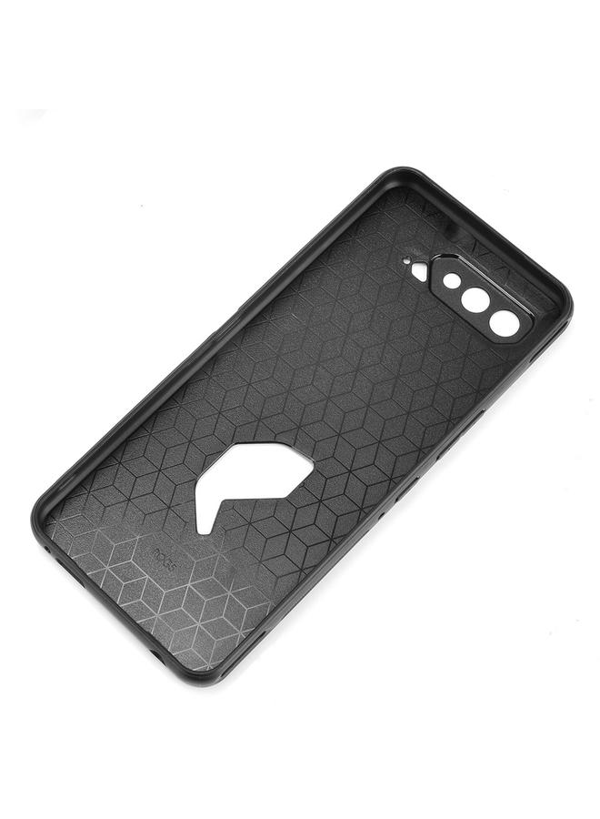 اس-توب جراب لهاتف Asus ROG Phone 5 مقاوم للصدمات بنمط جلد البقر المخيط، مصنوع من مادة PC + PU + TPU - Image 5