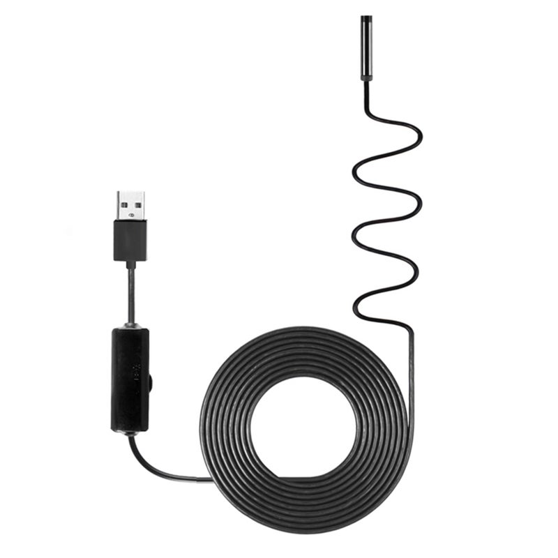 Industrial Endoscope Borescope Inspection Camera Built-in 8pcs LEDs 8mm Lens IP67 Waterproof USB Endoscope(10m Soft Wire) - Image 2