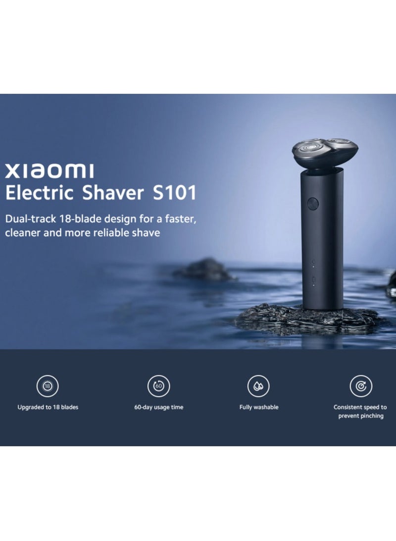 Xiaomi Mi Home Electric Shaver S101 Bhr7465Gl – Triple Blade System, 3D Floating Head, Ipx7 Waterproof, Fast Usb-C Charging, 60-Min Runtime, Lightweight And Portable, Quiet Operation – Navy Blue - Image 4