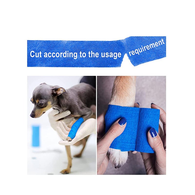 SOLARAE Athletic Elastic Cohesive Bandage for Sports, Injuries, Treatments, and Recovery, First Aid Tape Vet Wrap for Cat, Dog - Image 5