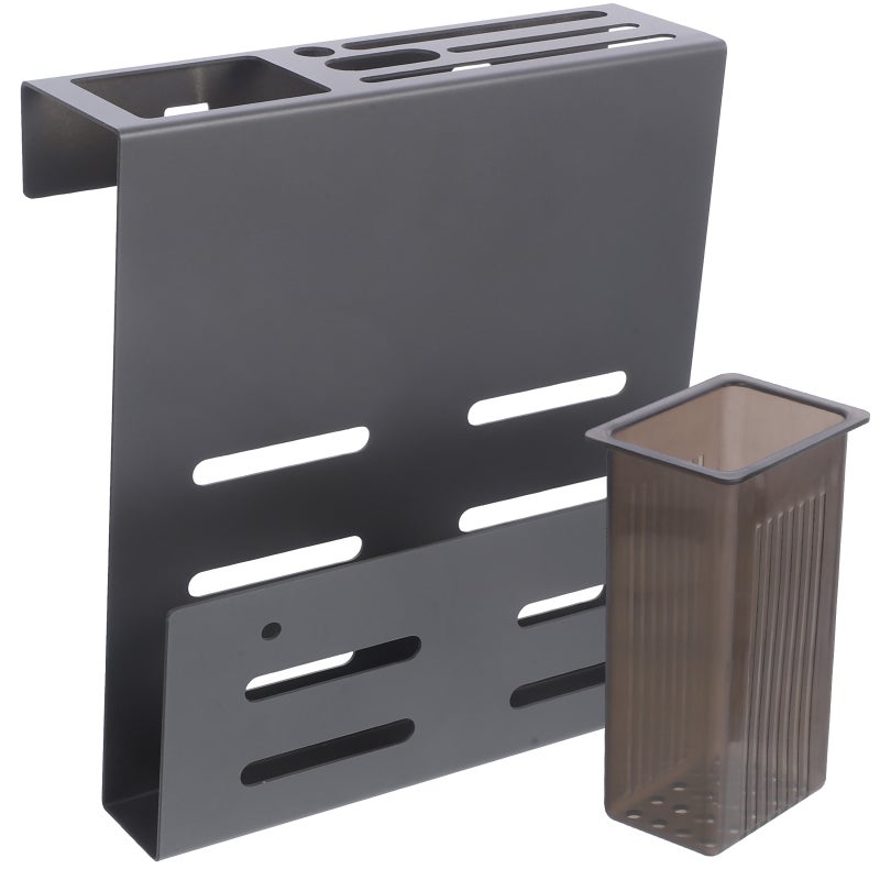 Wall Cutting Board Holder Wall Mounted Fork Spoon Draining Rack Pan Covering Rack - Image 1
