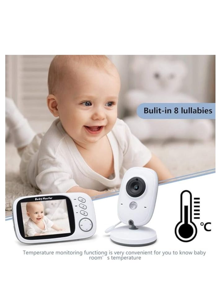 Arababy - 3.2inch LCD Display Wireless Babies Video Monitor With Night Vision Temperature Monitoring - Image 1