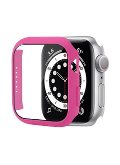 Applicable To Apple Iwatch8/9/10 Watch Case PC Case Film Integrated Protective Case Ultra3 49mm Protective Case-Color:Rose Red-Exterior Dimension:S10 46mm With Packaging