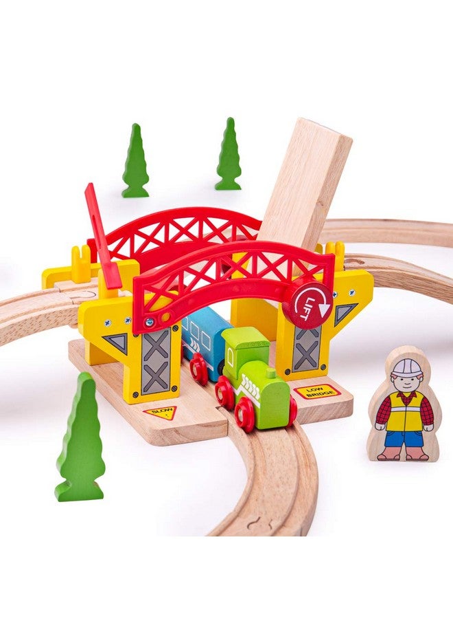 Bigjigs Rail جسر رفع متوافق مع علامات السكك الحديدية الخشبية الرئيسية الأخرى - Image 2