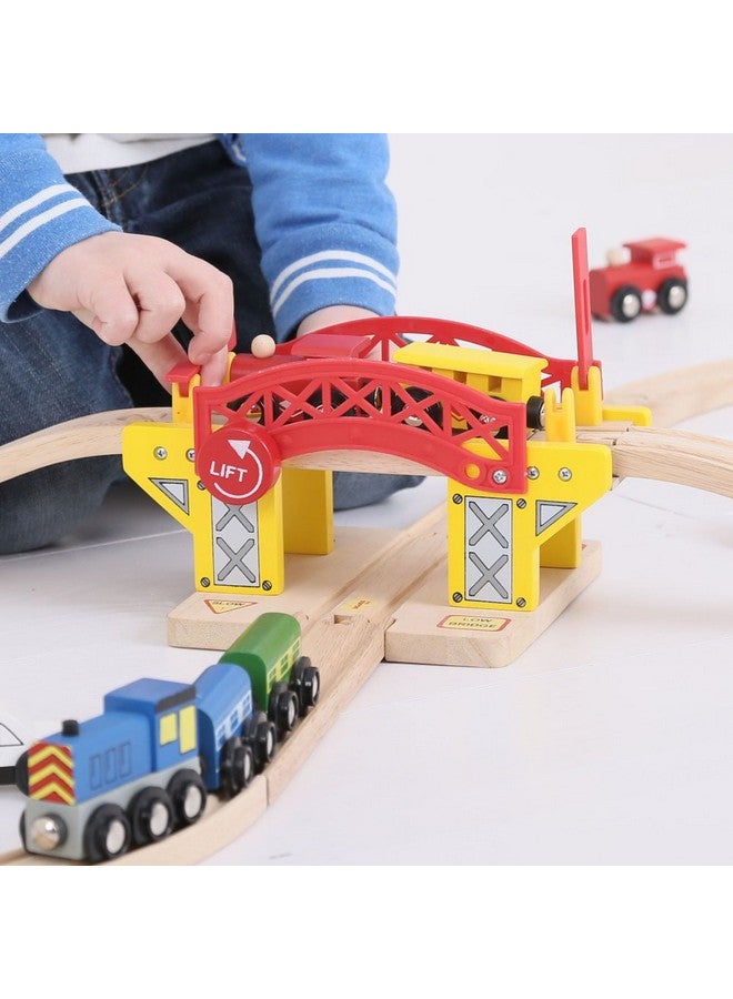 Bigjigs Rail جسر رفع متوافق مع علامات السكك الحديدية الخشبية الرئيسية الأخرى - Image 5