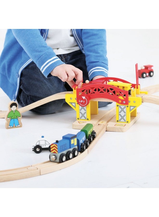 Bigjigs Rail جسر رفع متوافق مع علامات السكك الحديدية الخشبية الرئيسية الأخرى - Image 4