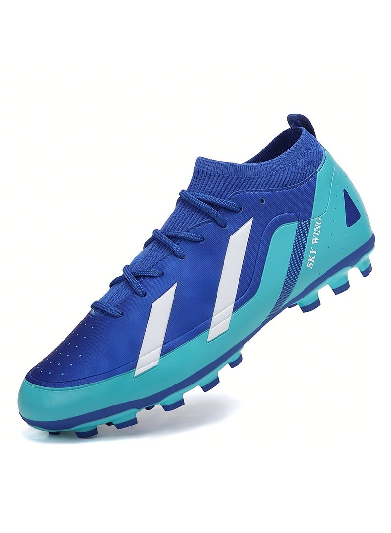 SKY WING Unisex Soccer Cleats Lightweight Lacing System FG Sole Multi-Color face Men And Women Football Shoes with Ankle Support for Beginners to Advanced Players - Image 1